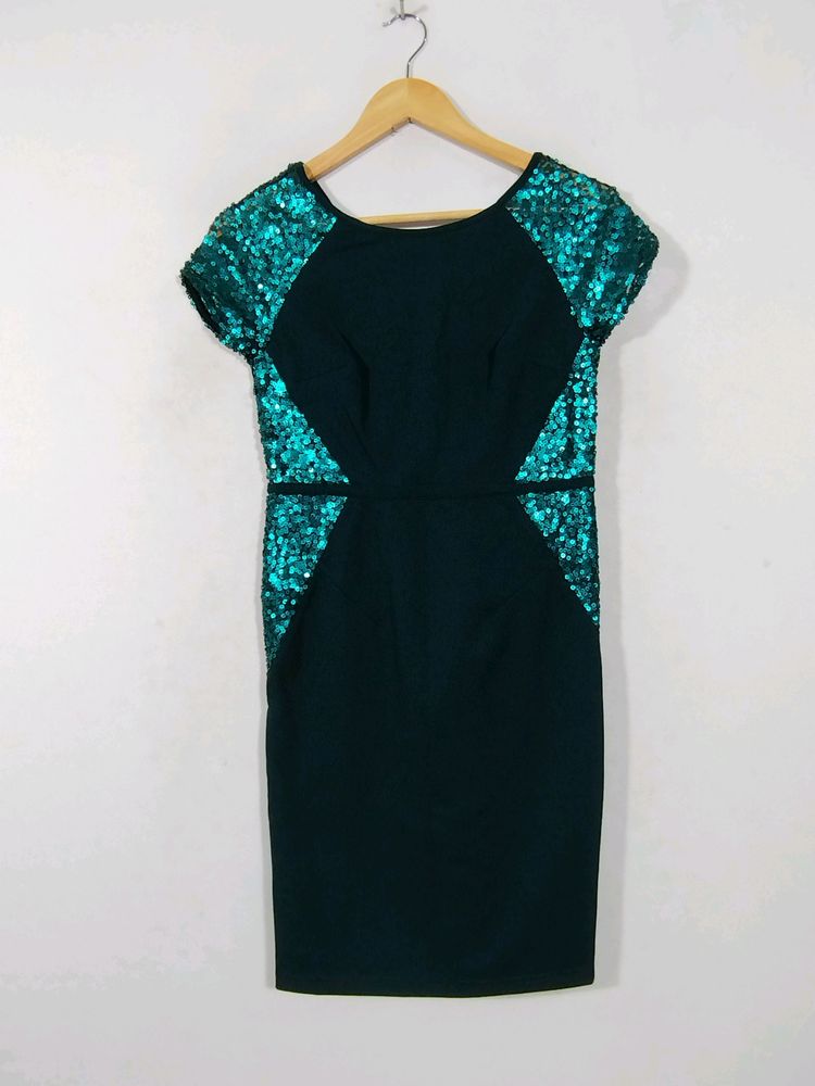 Miss Chase Dark Green Dress