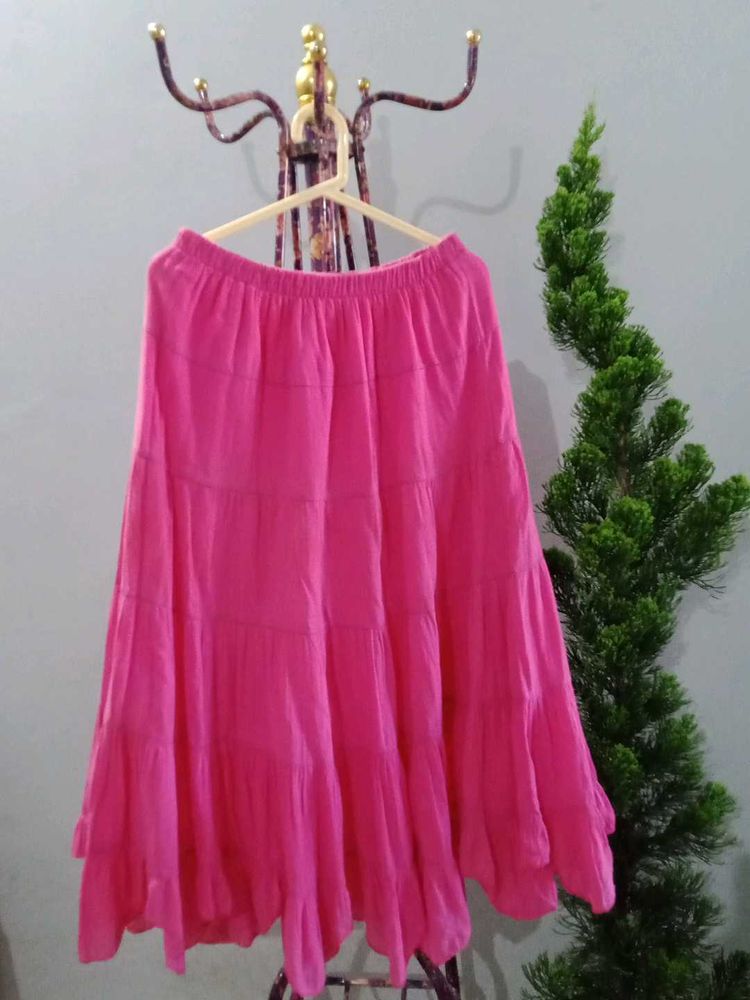 pink cotton skirt