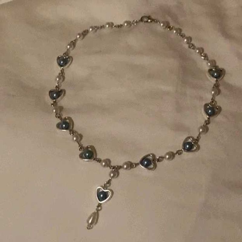 Heart &amp; Pearl Necklace