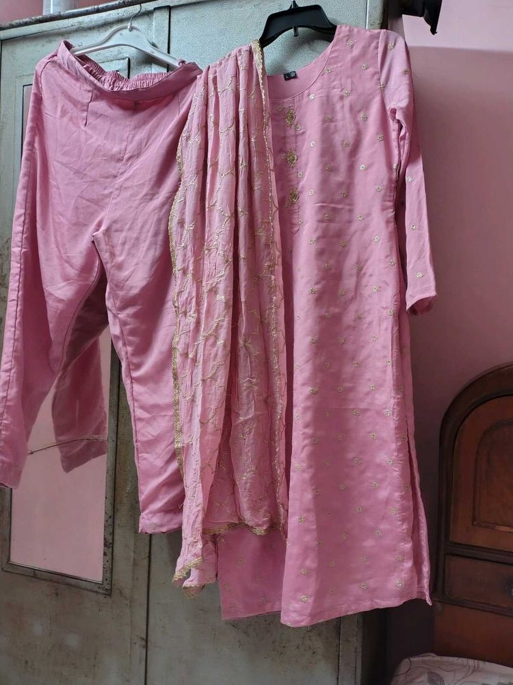 Elegant Pink Kurta Set with Dupatta