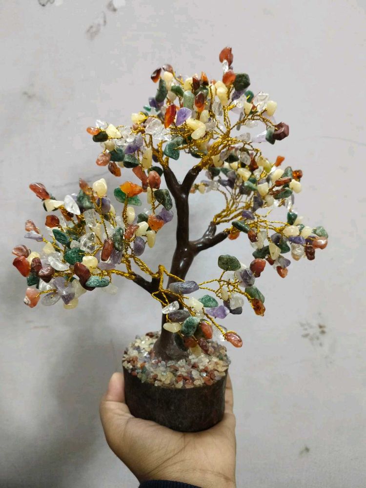 Multi Stone Natural Crystal Bonsai Tree For Decor