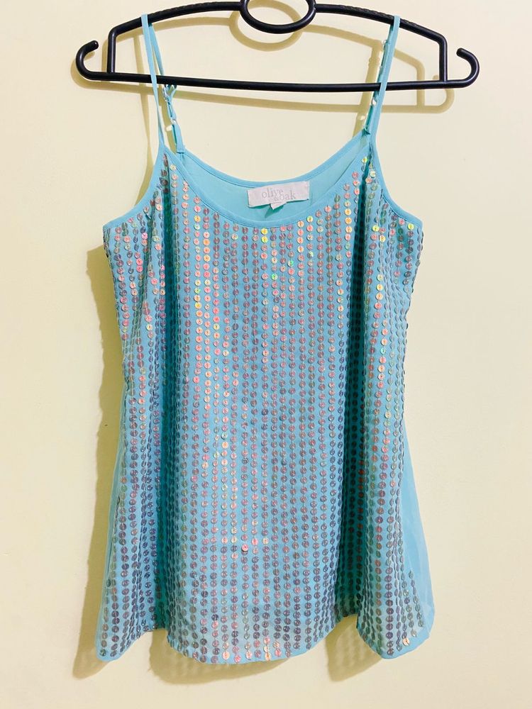 Sparkly Blue Cami Top