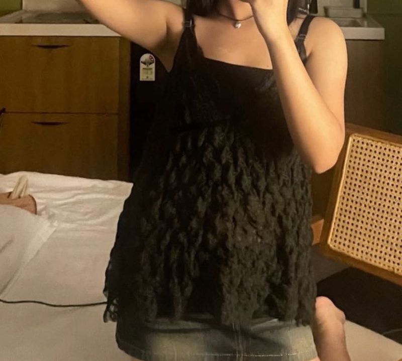 Black Lace Cami Top xs-L