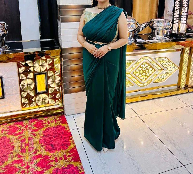 Lycra  Fabric Ready To Wear Saree