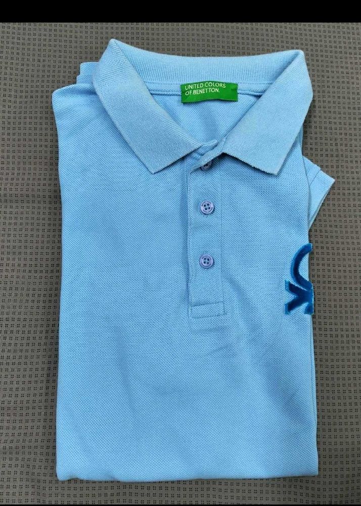 Benetton Blue Polo Shirt