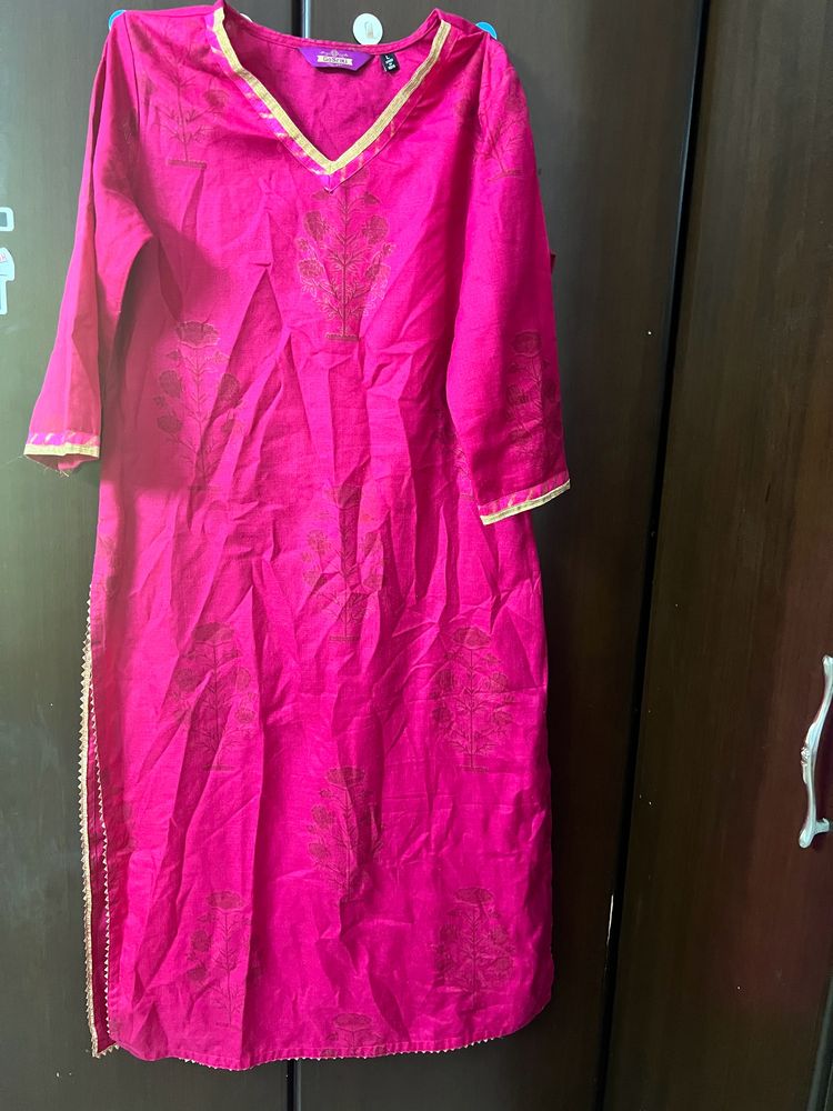 Pink Kurtha With Plazzo  Ethnic Wear