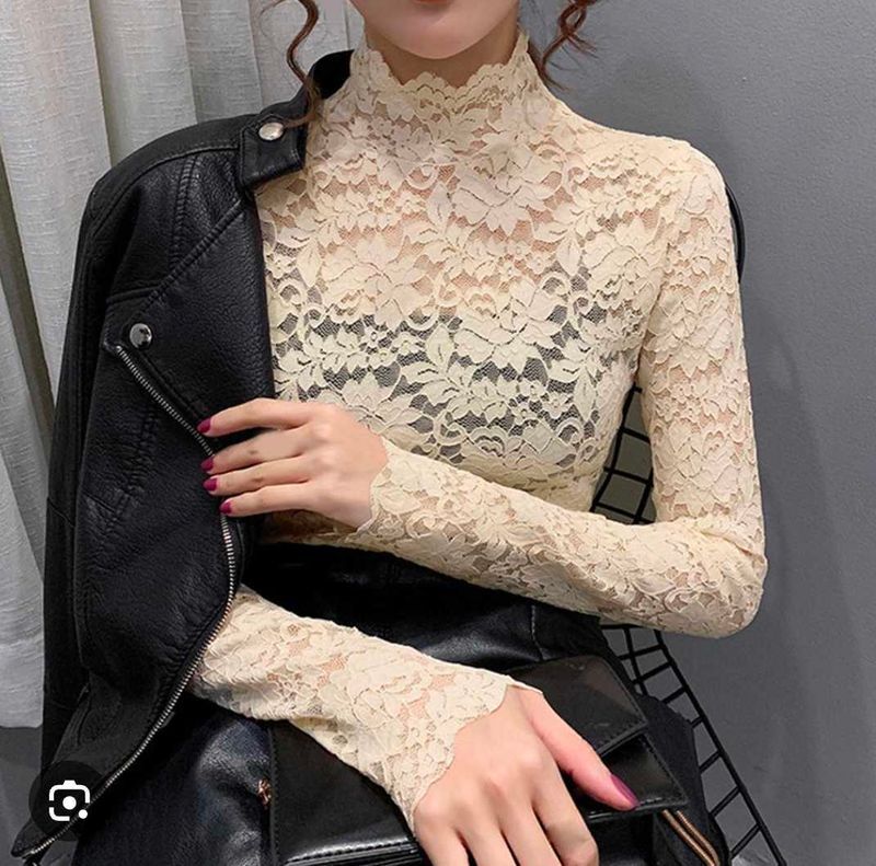 Lace Mock Neck Top