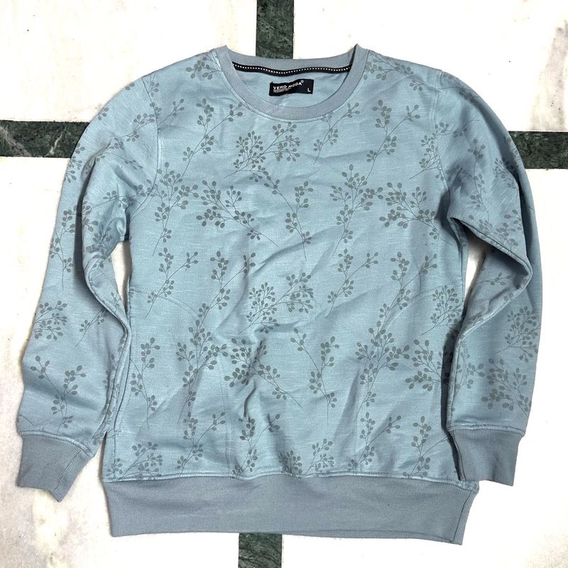 Stylish Blue Printed Sweater