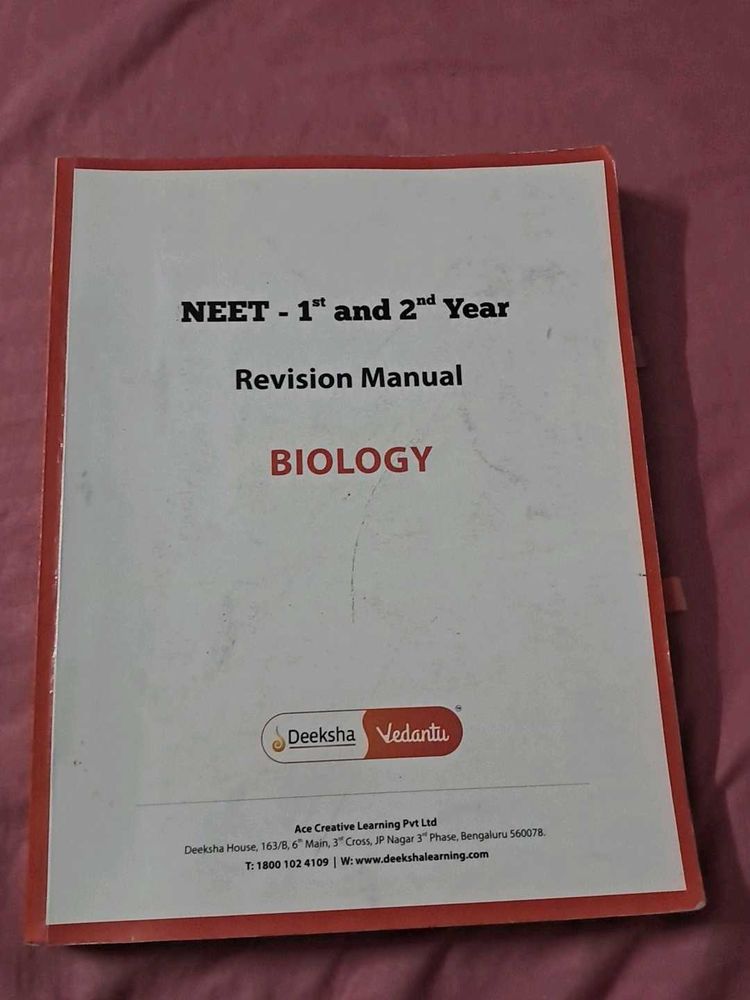 NEET Biology Revision Manual