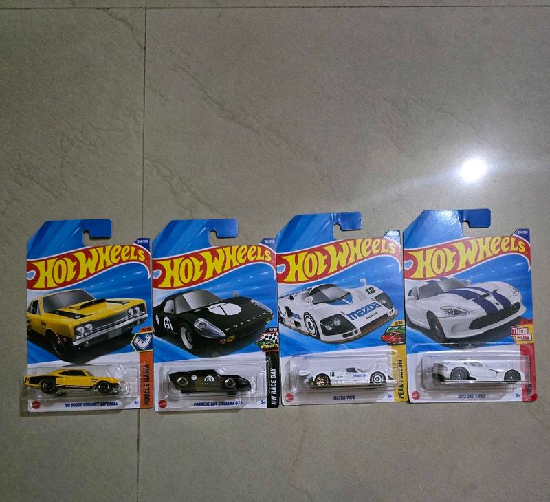 Hot Wheels Pack OF 4 Porsche,  Mazda, Dodge, Viper