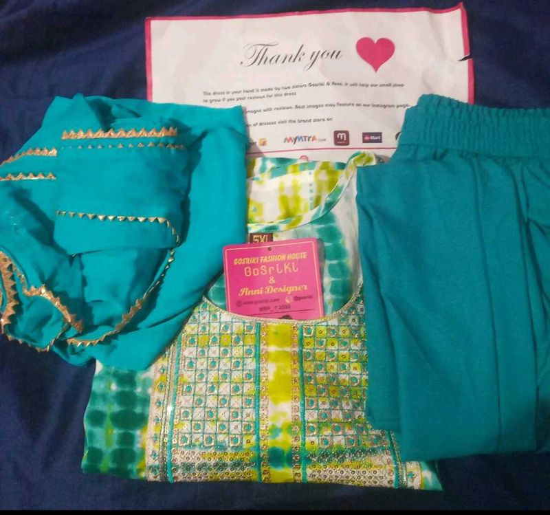 Green Kurta Set