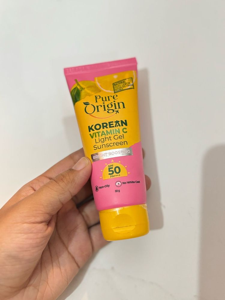 Pure origin, Korean vitamin C light gel Sunscreen