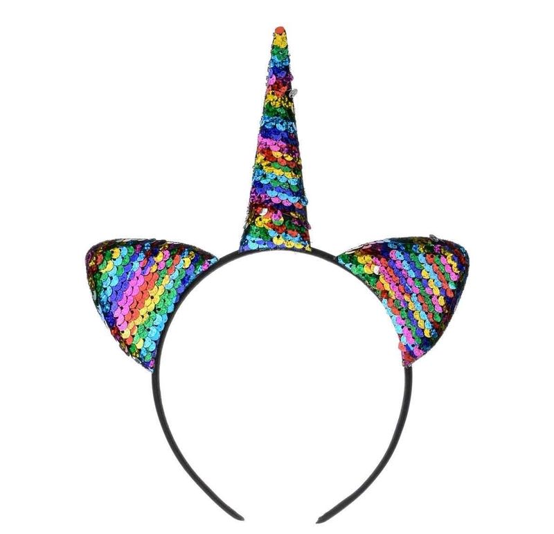 Rainbow Unicorn Sequin Headband