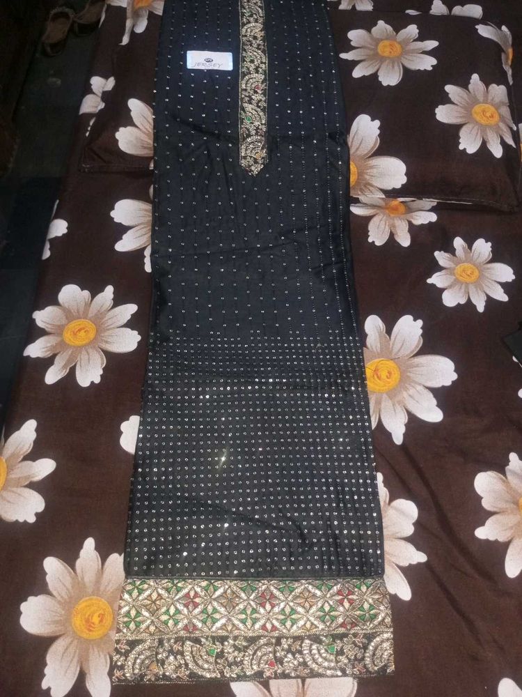 Beautiful Black Cotton Suit