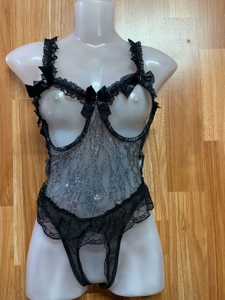Black Lace Lingerie Bodysuit