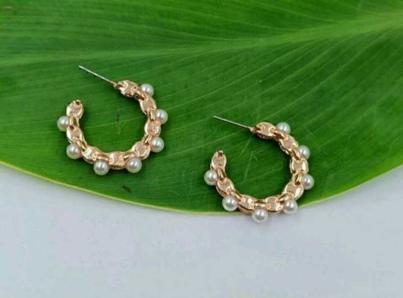 Pearl Hoop Earrings