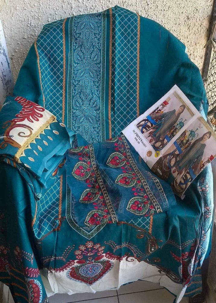 Pakistani Patch Work Unstitched Dress Material