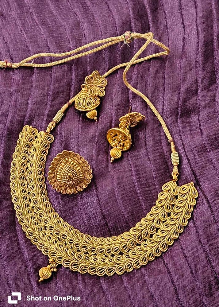 Gold Plated Necklace Set