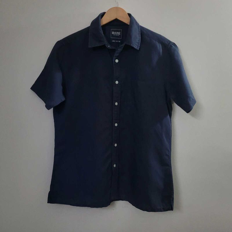 Bare Denim Navy Blue  Shirt