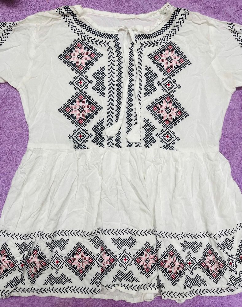 White Short Kurti