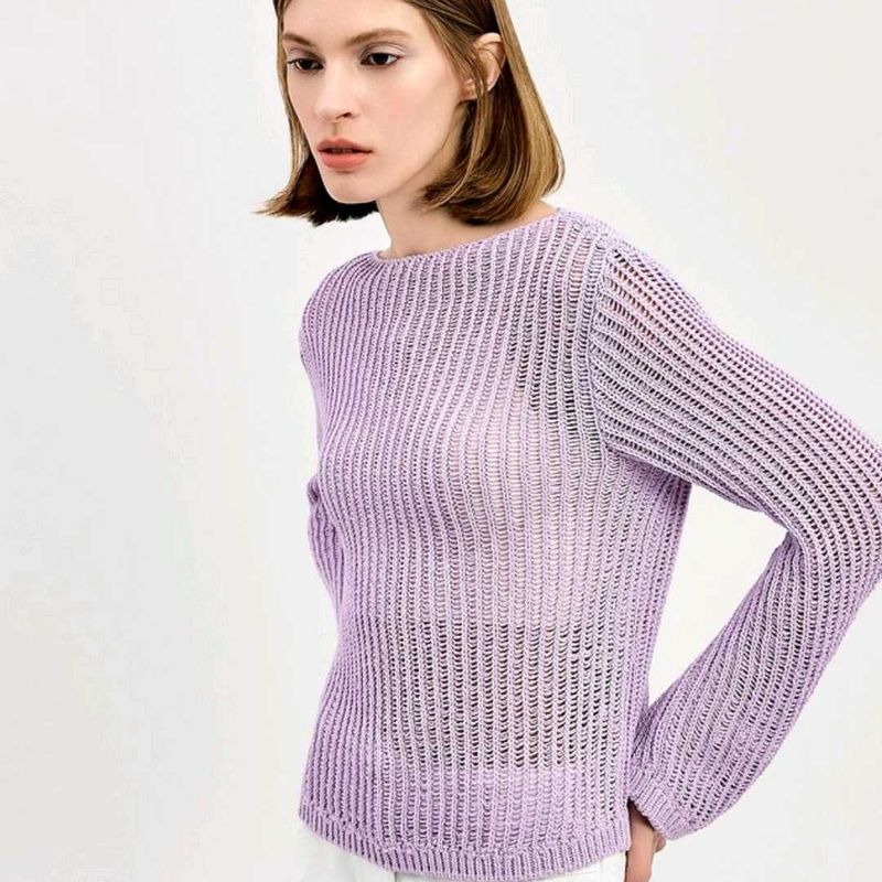 Lavender Knit Sweater  (GaGa....made in korea)