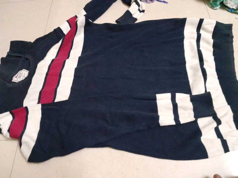 Sweater Striped Navy Blue