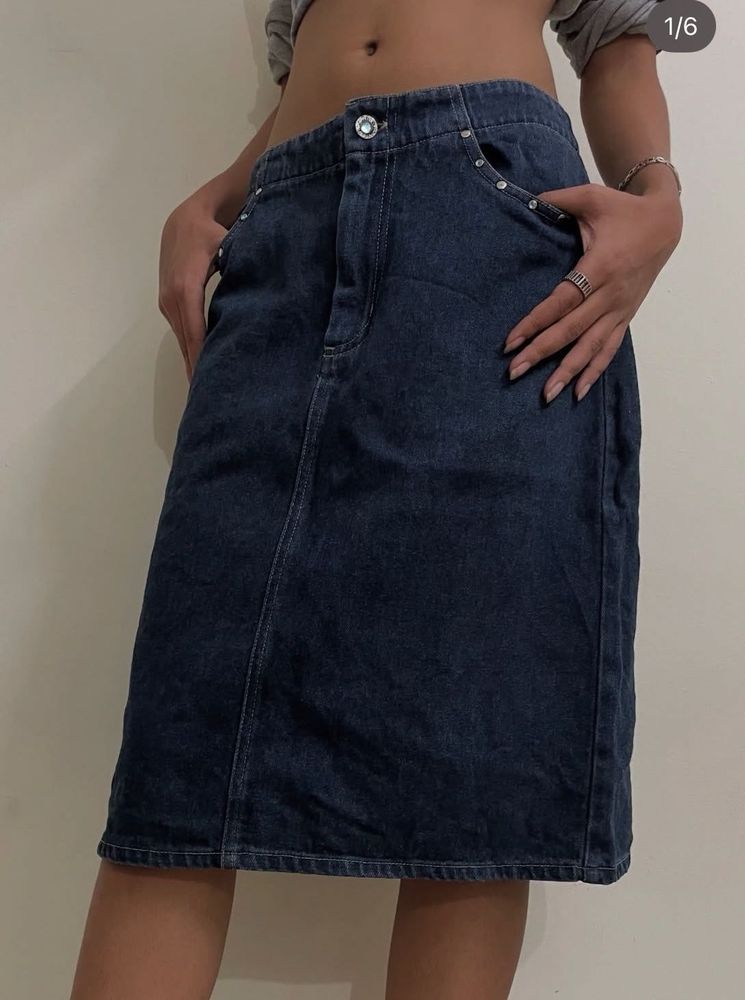 Original Vintage Denim Skirt