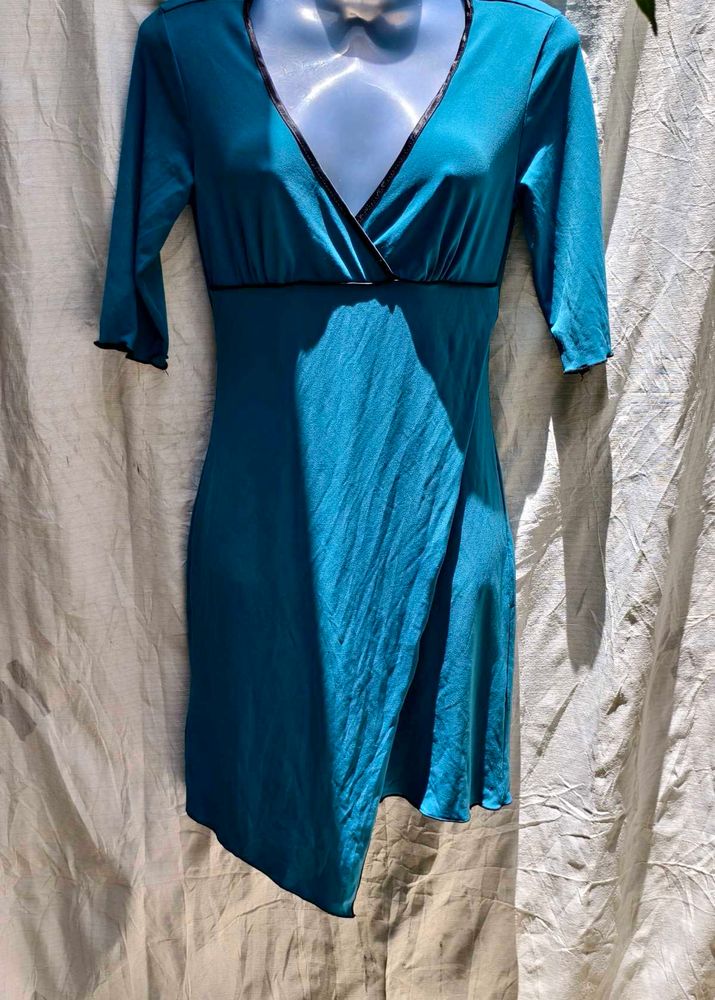 I. Teal Mini Dress