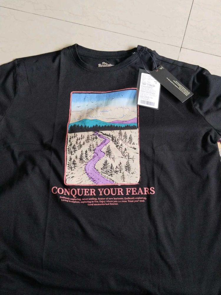 Black Graphic Print T-Shirt