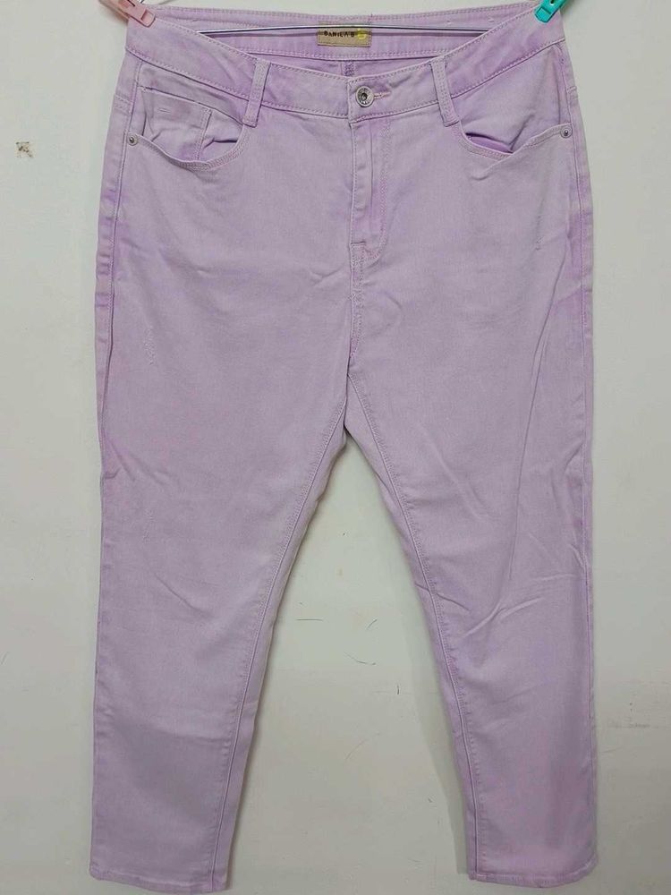 Lavender High Waist Denim Jeans