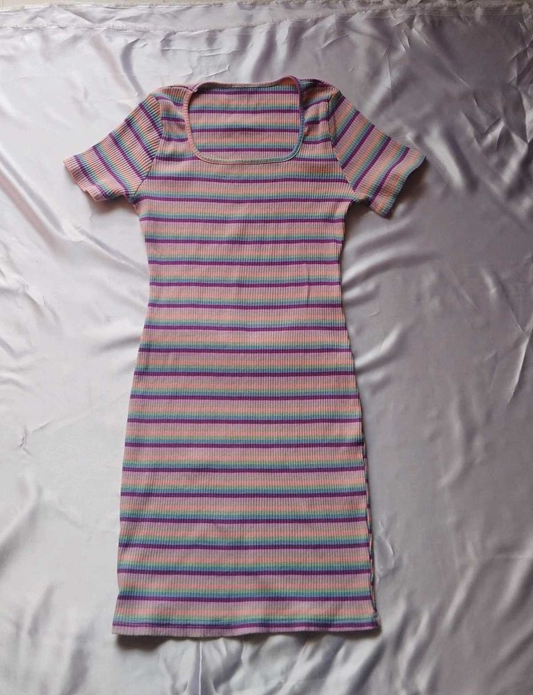 Striped Bodycon Mini Dress