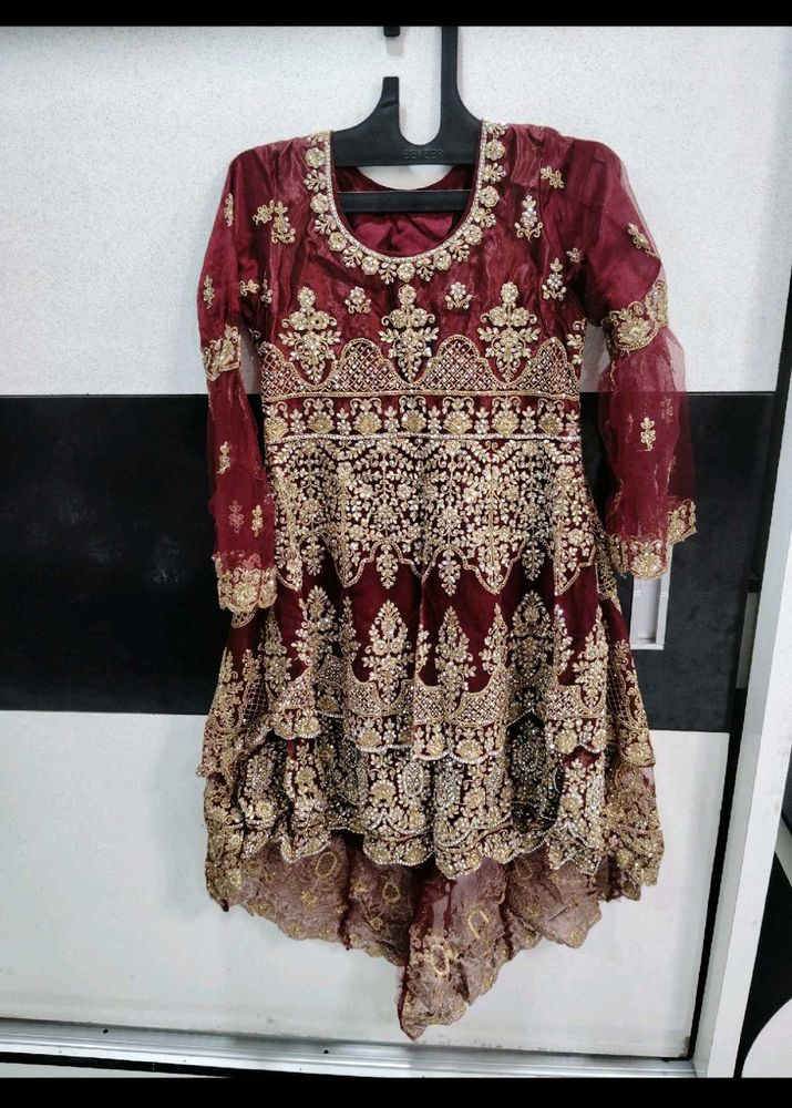 Heavy wedding pakistani  dress 3 pice