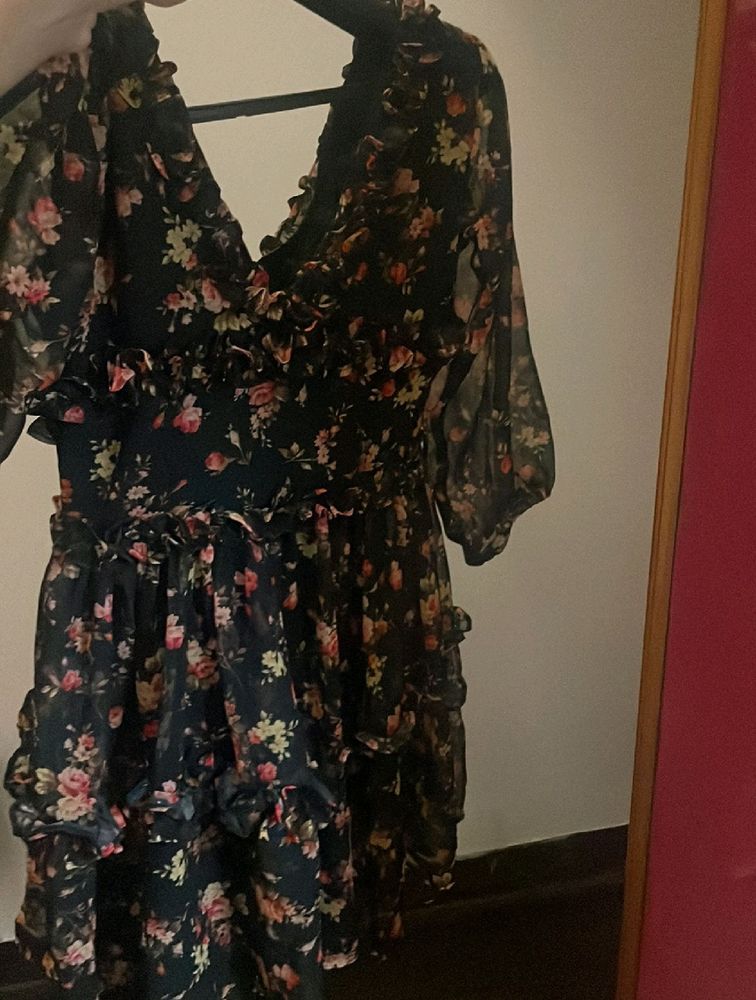 Printed Black One Piece