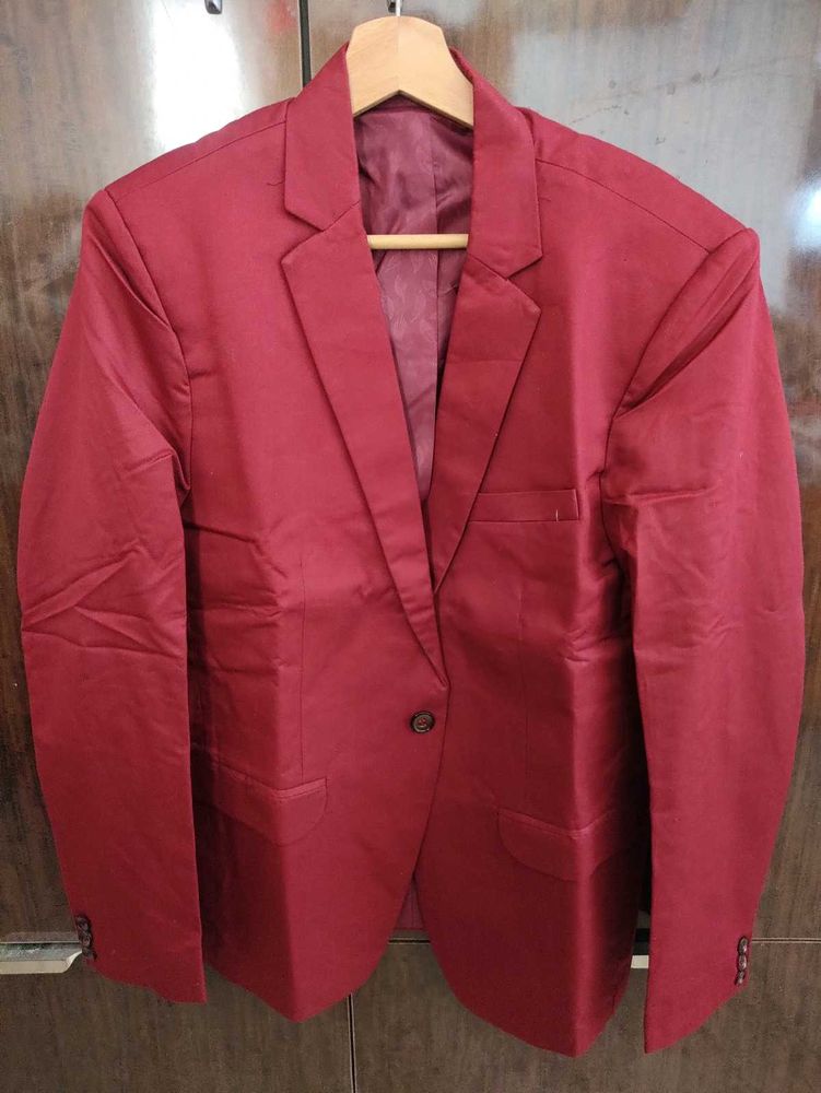 Maroon Formal Blazer For Men