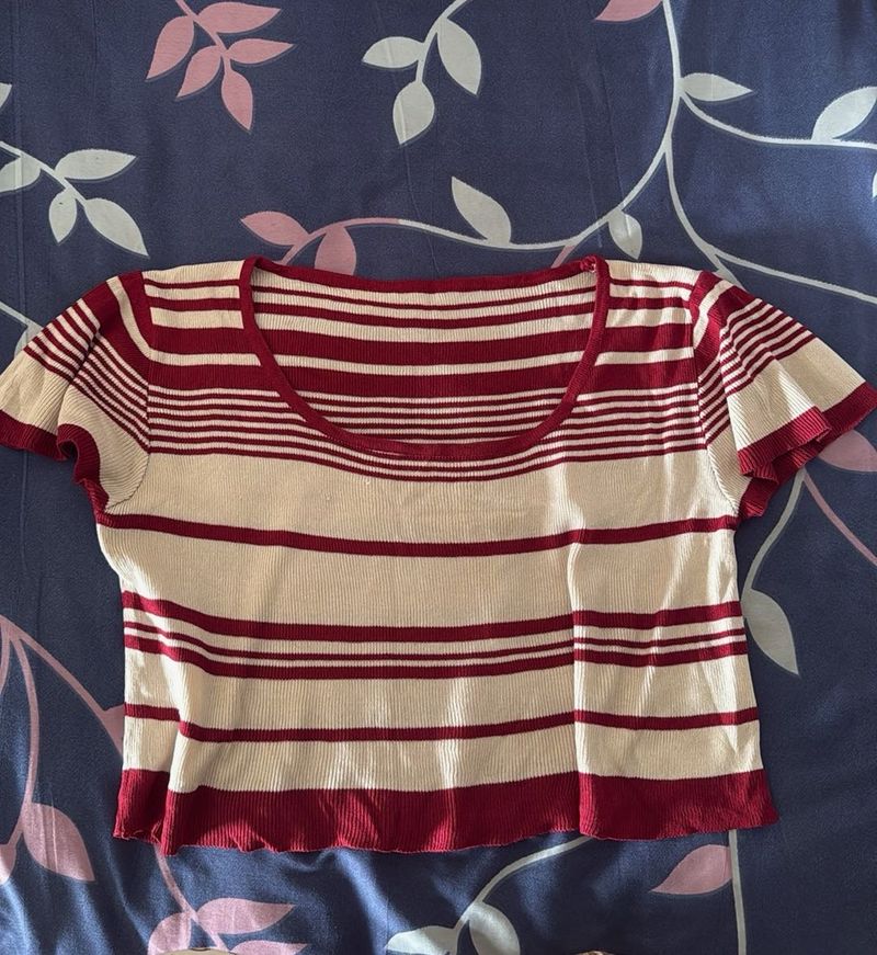 Striped Short Sleeve Top