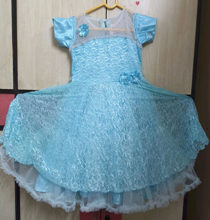 Elsa Gown 32 Size Girl&#39;s Frock,  6 to 9 Years,