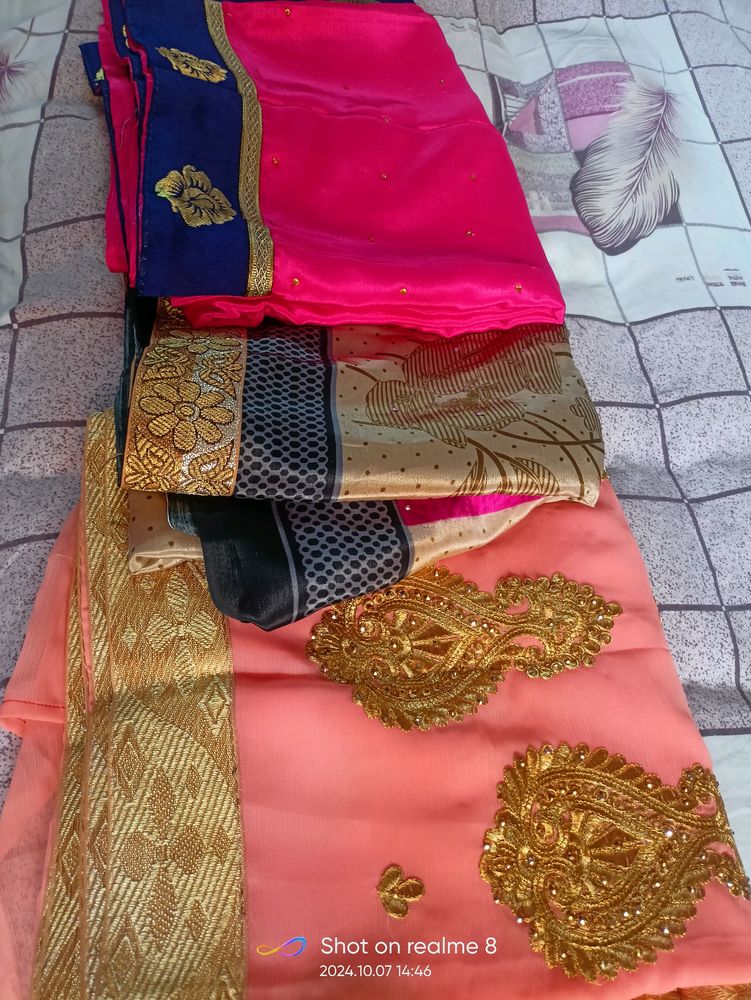 Set of Three Designer Sarees
