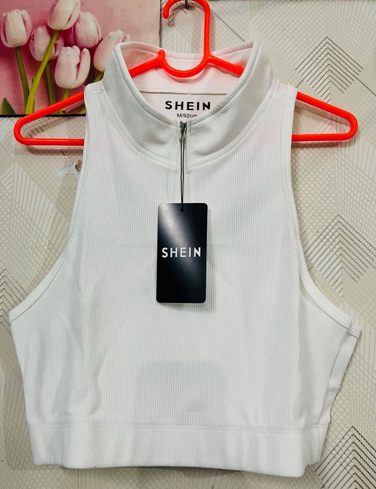White SHEIN Crop Top