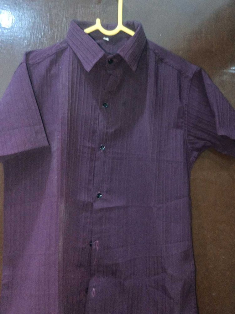 Stylish Plum Striped Shirt