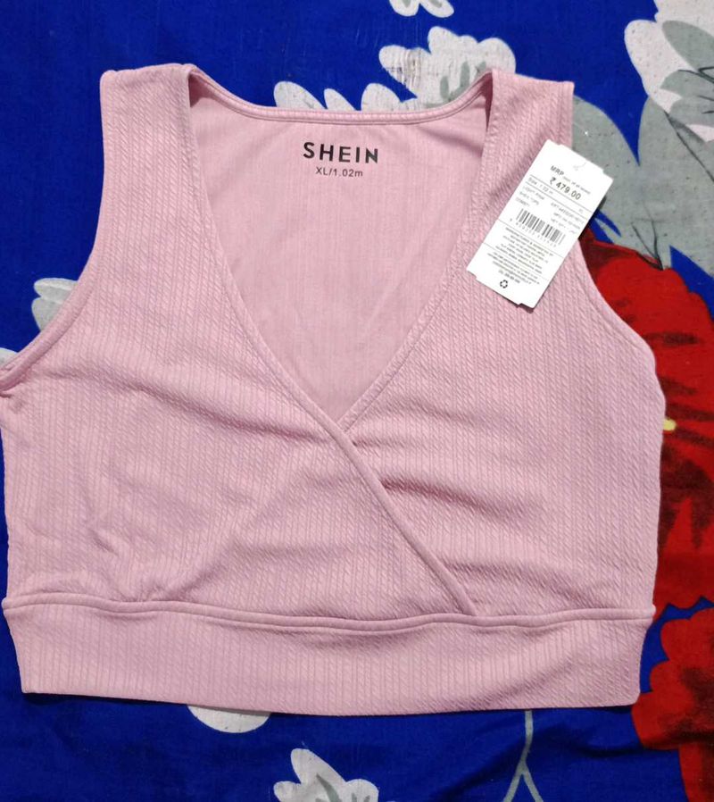 Pink SHEIN Crop Top