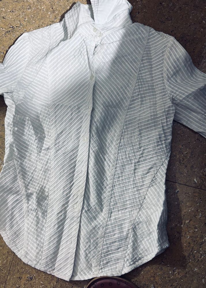 Striped White Shirt