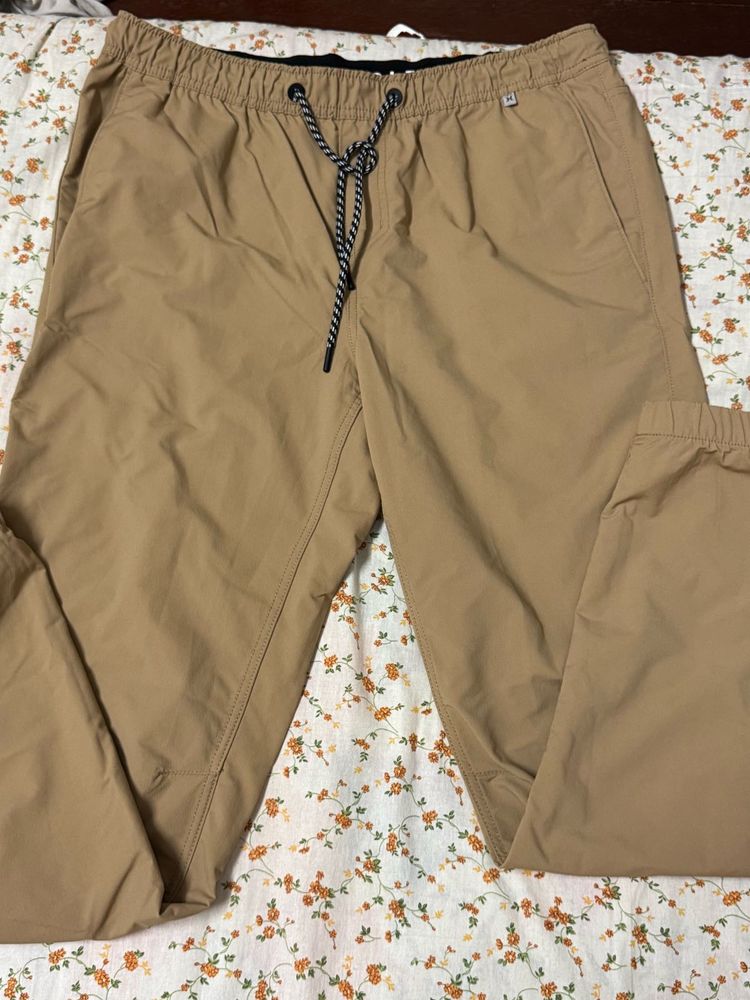 Khaki Drawstring Joggers
