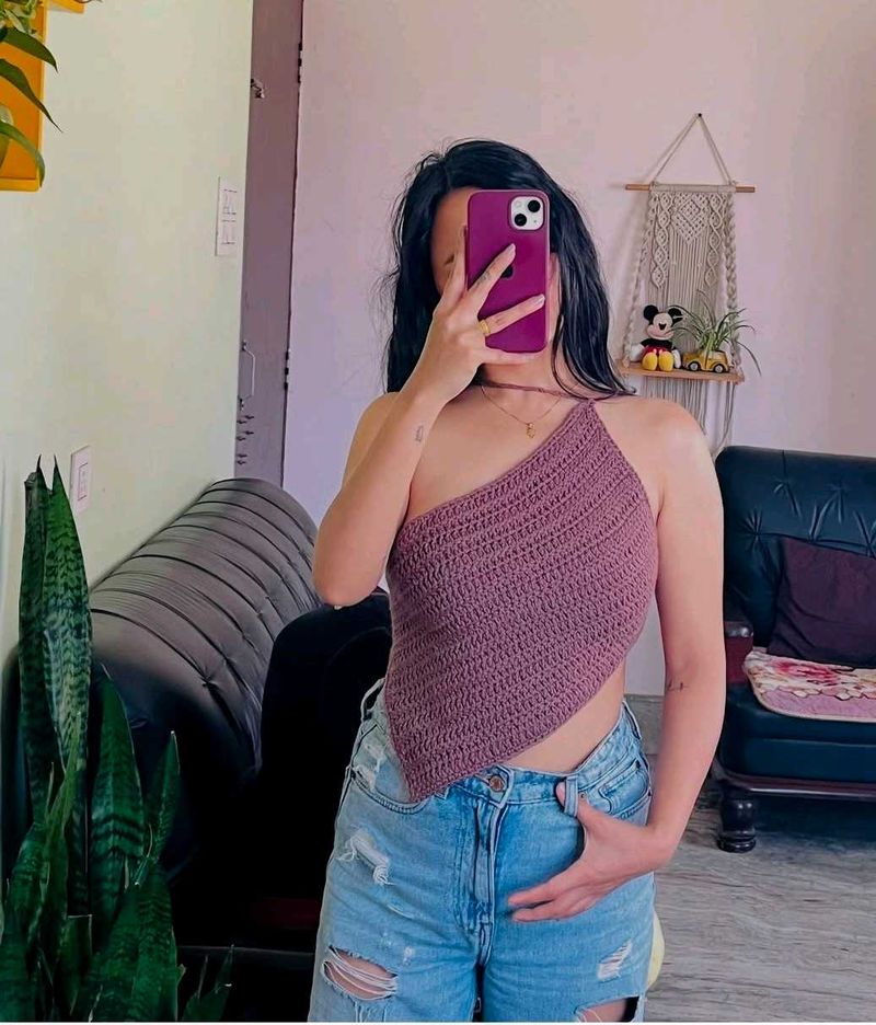 Classy Brown Crochet Top