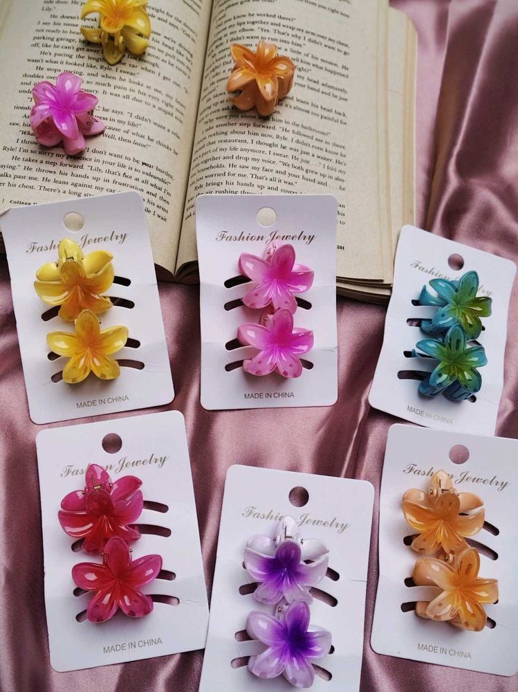 Flower Hair Clips - Set of 2