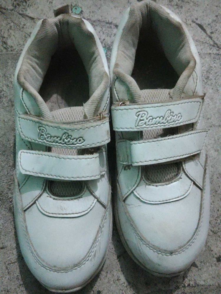 Bambino White school Sneakers