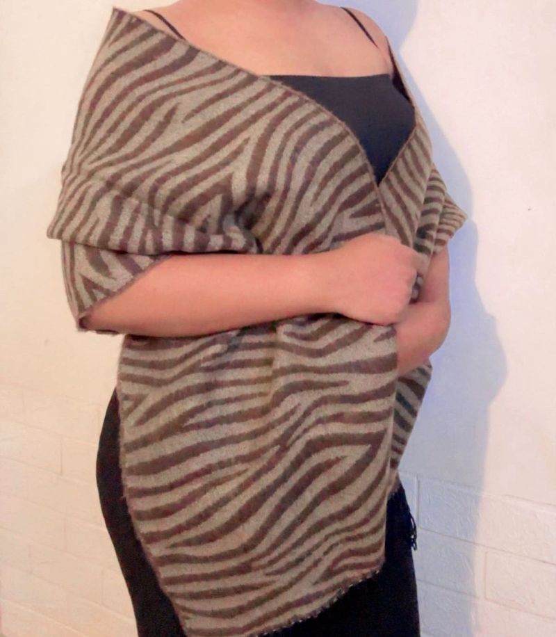 Zebra Print Scarf/ Stole (item 46)