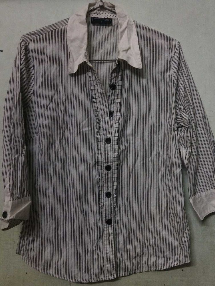 Striped Button-Down Shirt