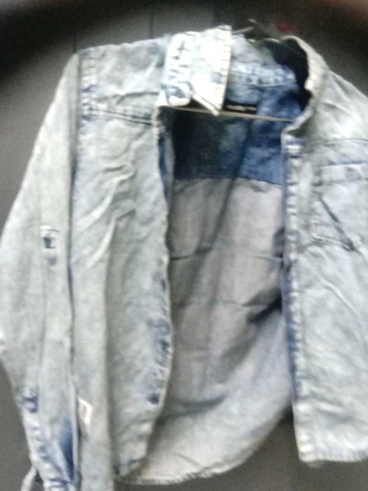 Boys Branded Denim Shirt