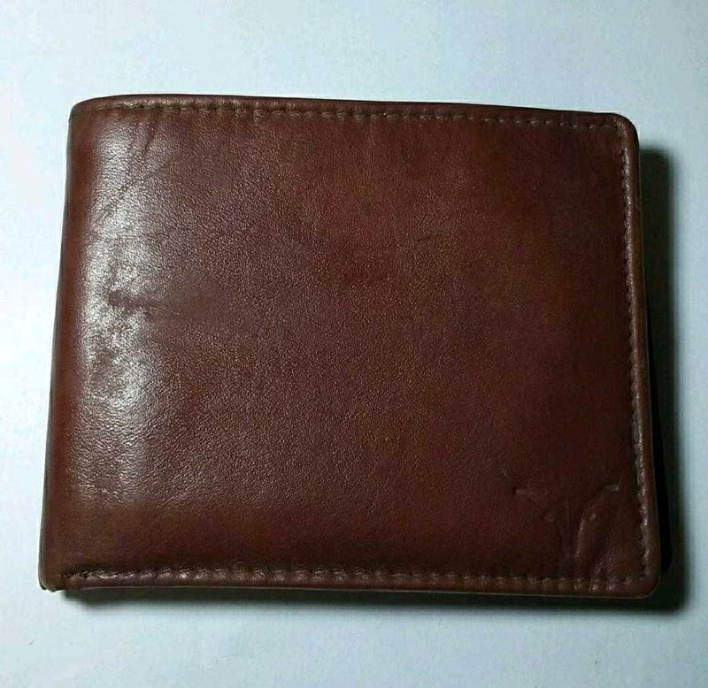 Stylish Men Genuine Leather Brown Wallet
