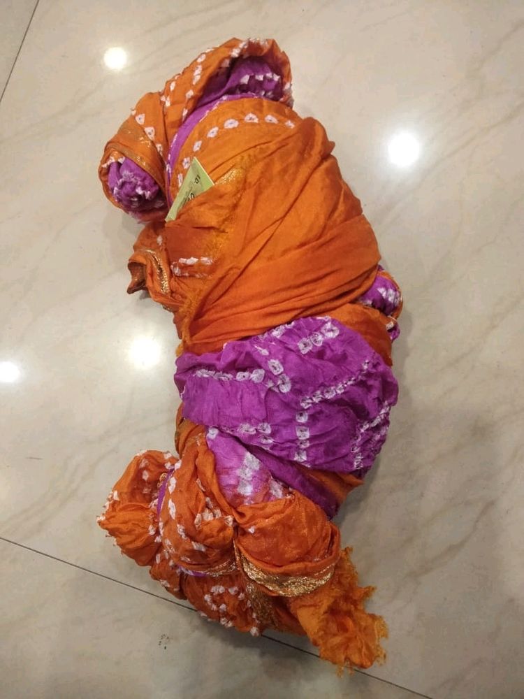 Rajasthani Bandhej Saree - Synthetic (BRAND NEW)